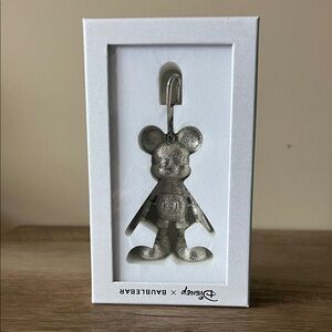 BaubleBar Silver Mickey Mouse Keychain